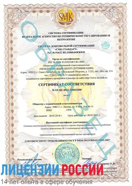 Образец сертификата соответствия Советская Гавань Сертификат OHSAS 18001