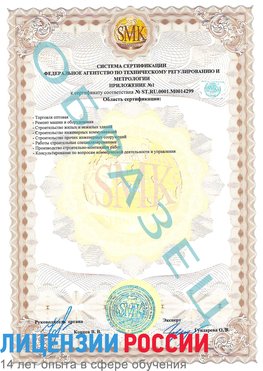 Образец сертификата соответствия (приложение) Советская Гавань Сертификат ISO 14001